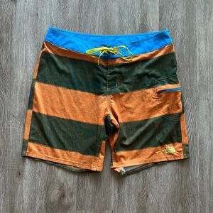 The North Face Striped Board Shorts Size 34